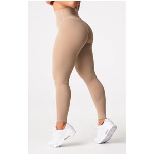 NVGTN Beige Signature 2.0 Leggings NWT High Waisted Seamless Tan Size S